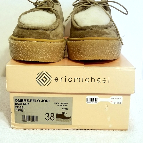 🆕️ Eric Michael Joni Beige Oxfords Size 38 - Picture 6 of 8